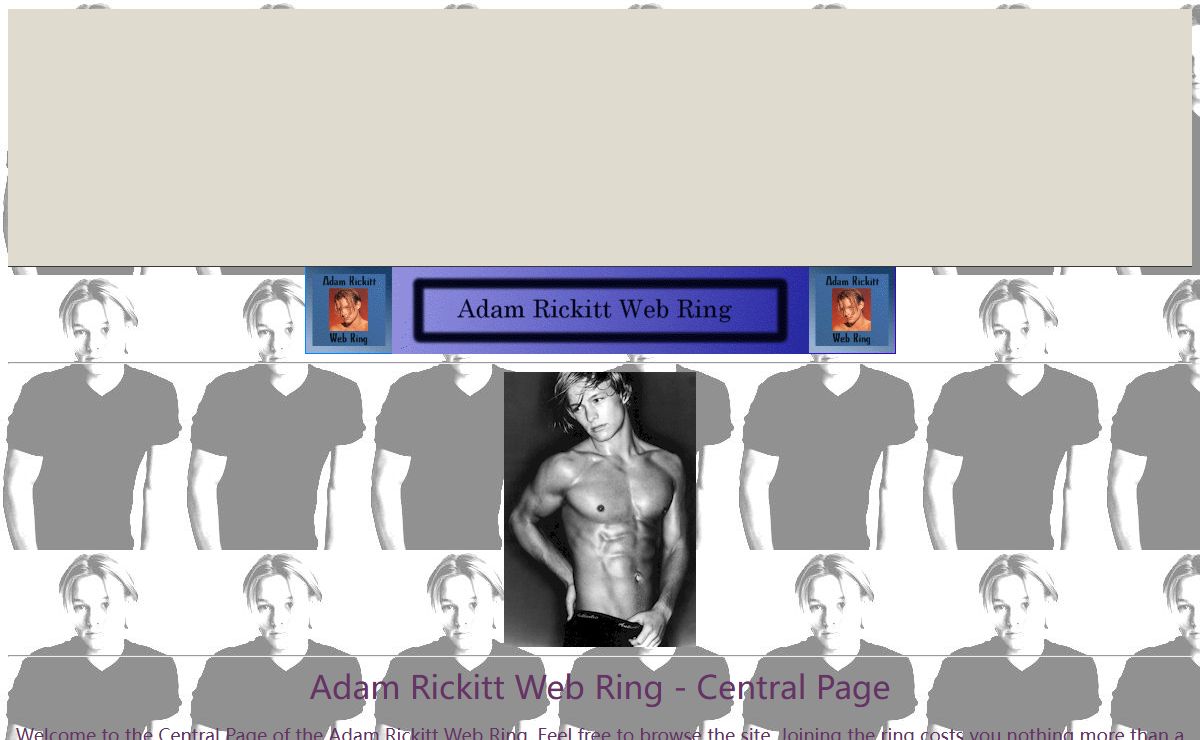 Adam Rickitt Web Ring - Central Page