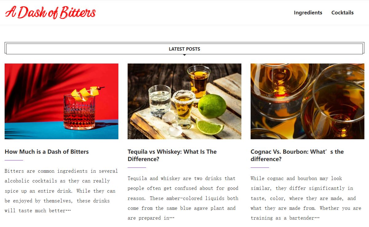 A Dash Of Bitters | For The Love Of Cocktails & Mixology