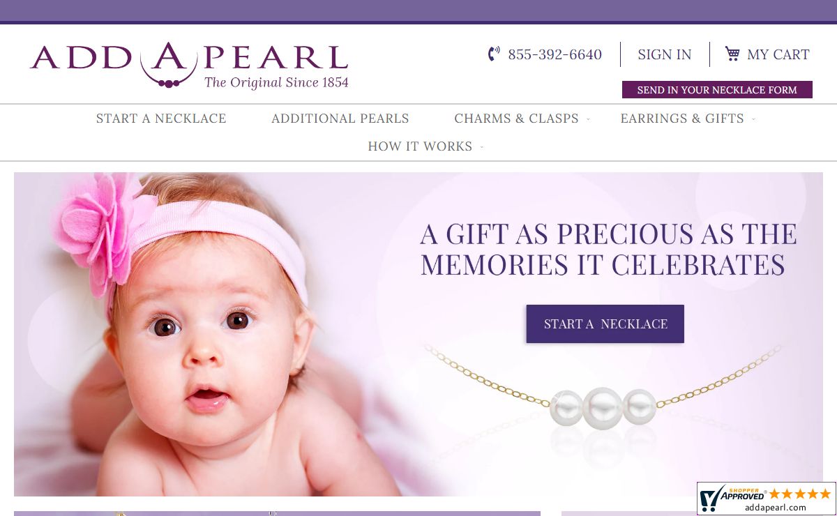 Custom Pearl Necklace for Milestones | Original Add-A-Pearl