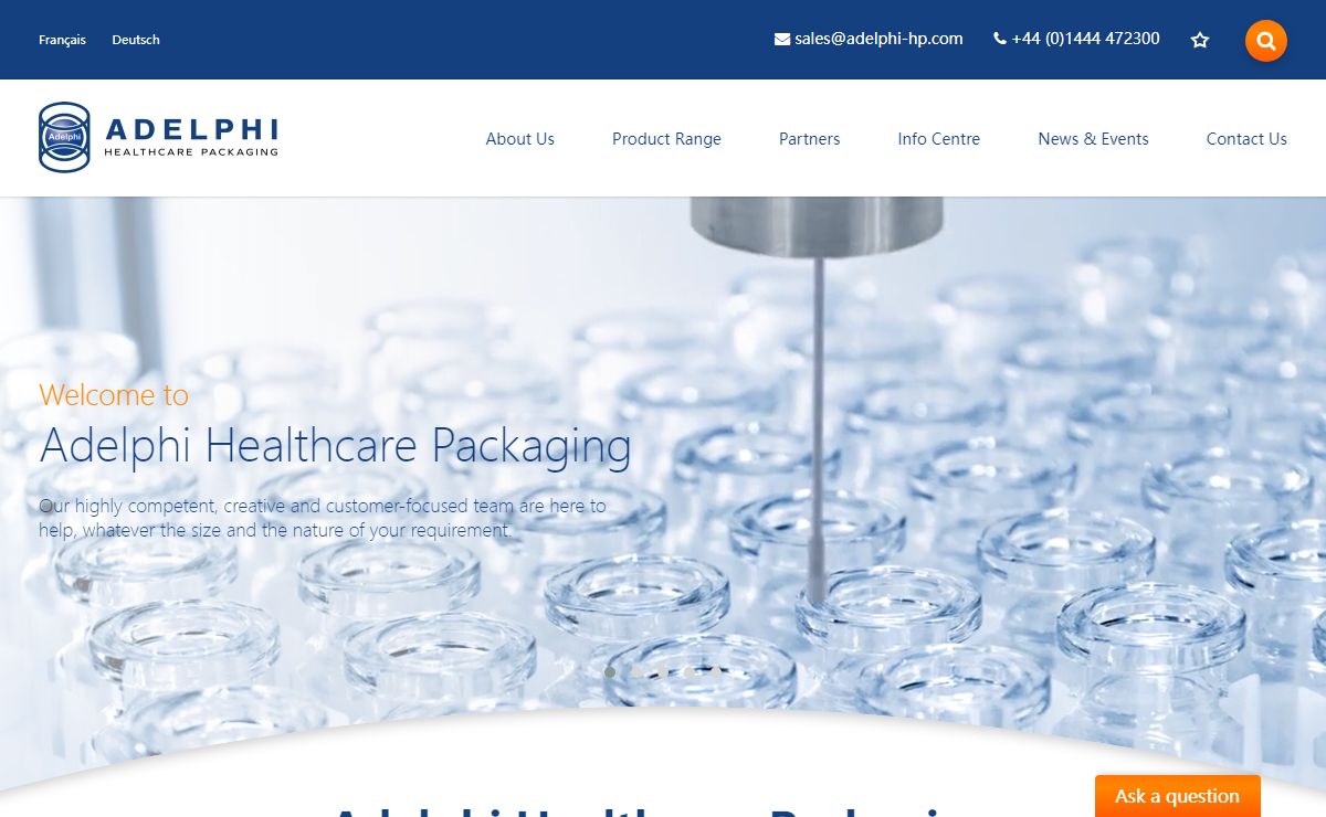 Adelphi Healthcare Packaging: Containers, Dispensing & Closures