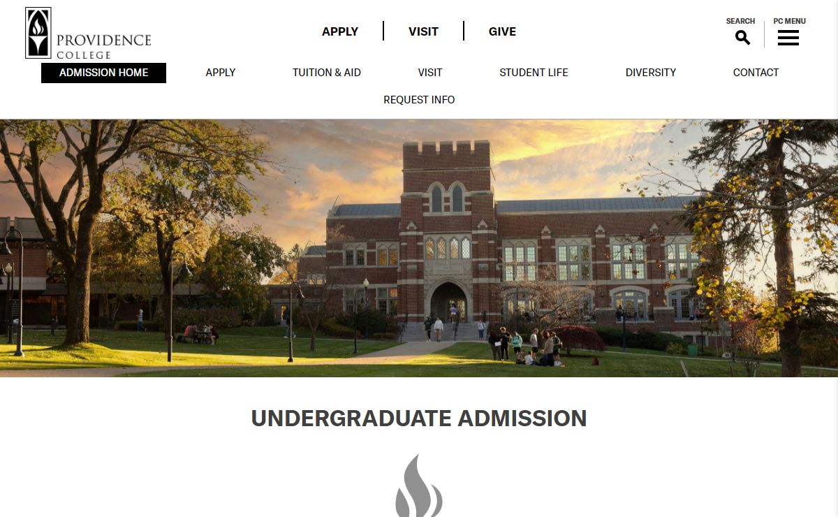 Admission & Financial Aid at Providence College