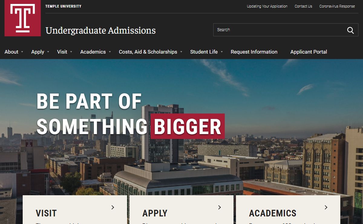 Temple University Admissions | Admissions