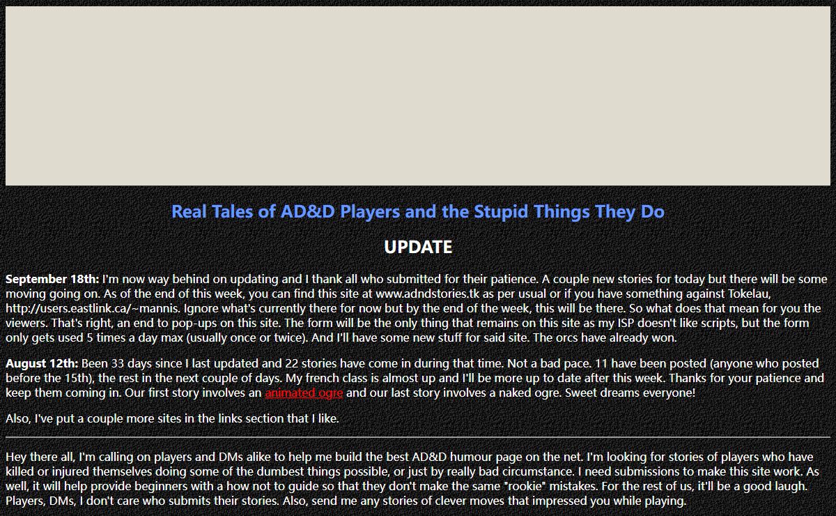 A how not to guide to AD&D.