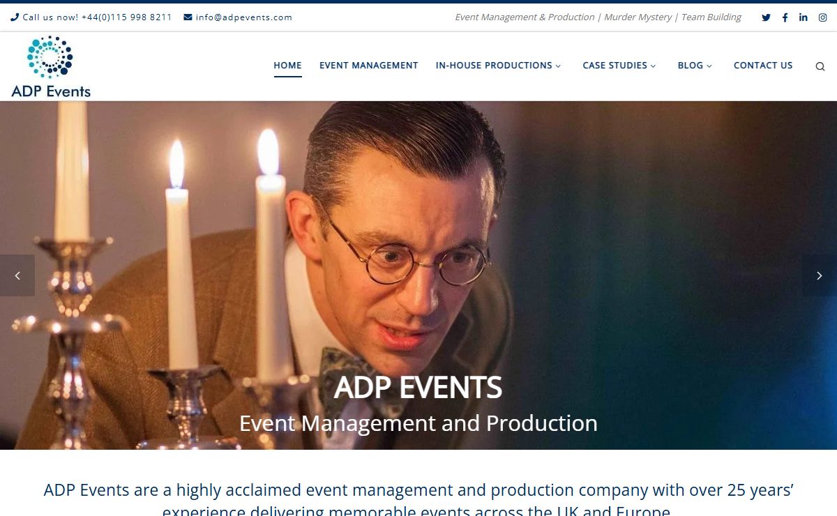 ADP Events | Event Management & Production | Murder Mystery | Team Building