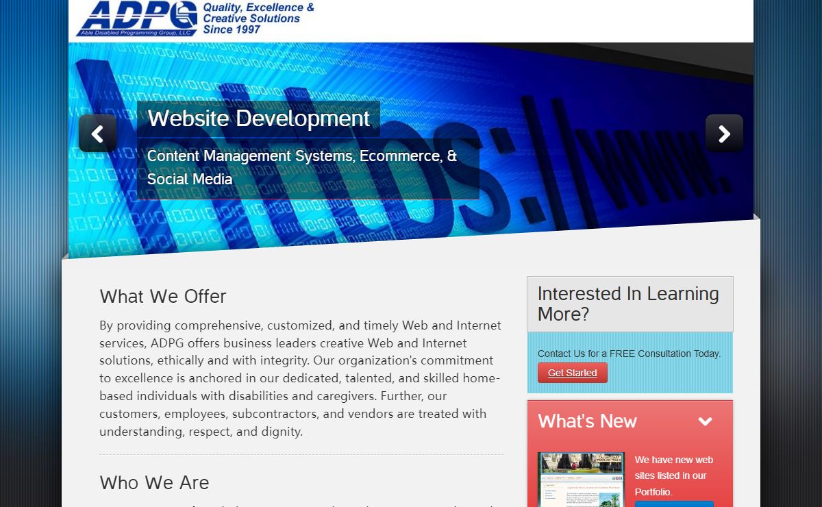 ADPG. Web and Internet Services Provider