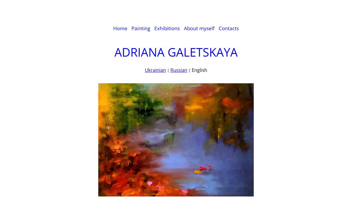 Adriana Galetskaya - Paint Gallery - Adriana Gallery - Oil on canvas