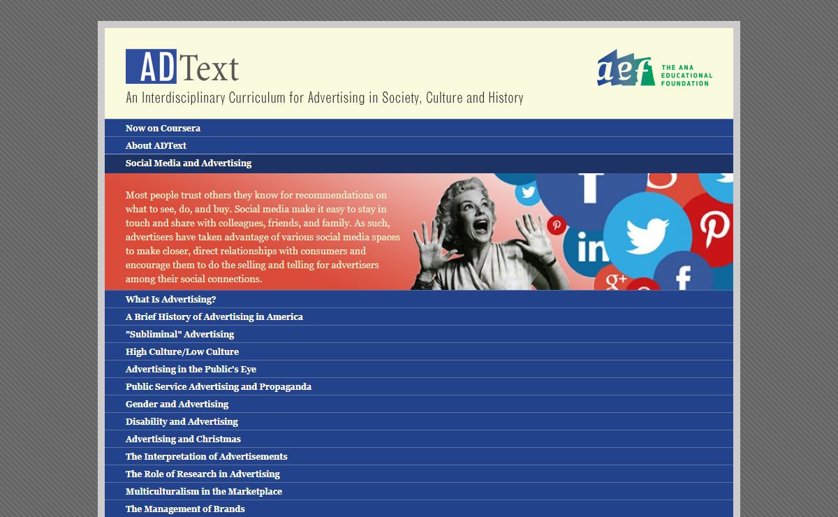 ADText - An Interdisciplinary Curriculum for Advertising - AEF