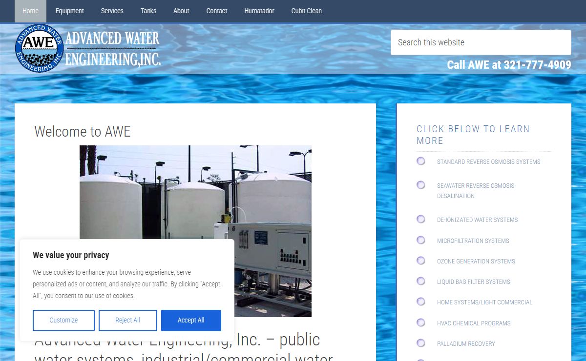 Welcome to AWE - Advanced Water Engineering