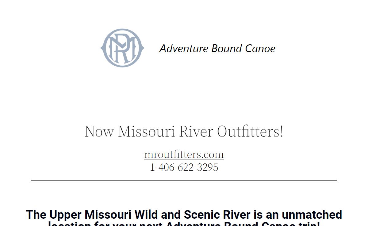 Adventure Bound Canoe