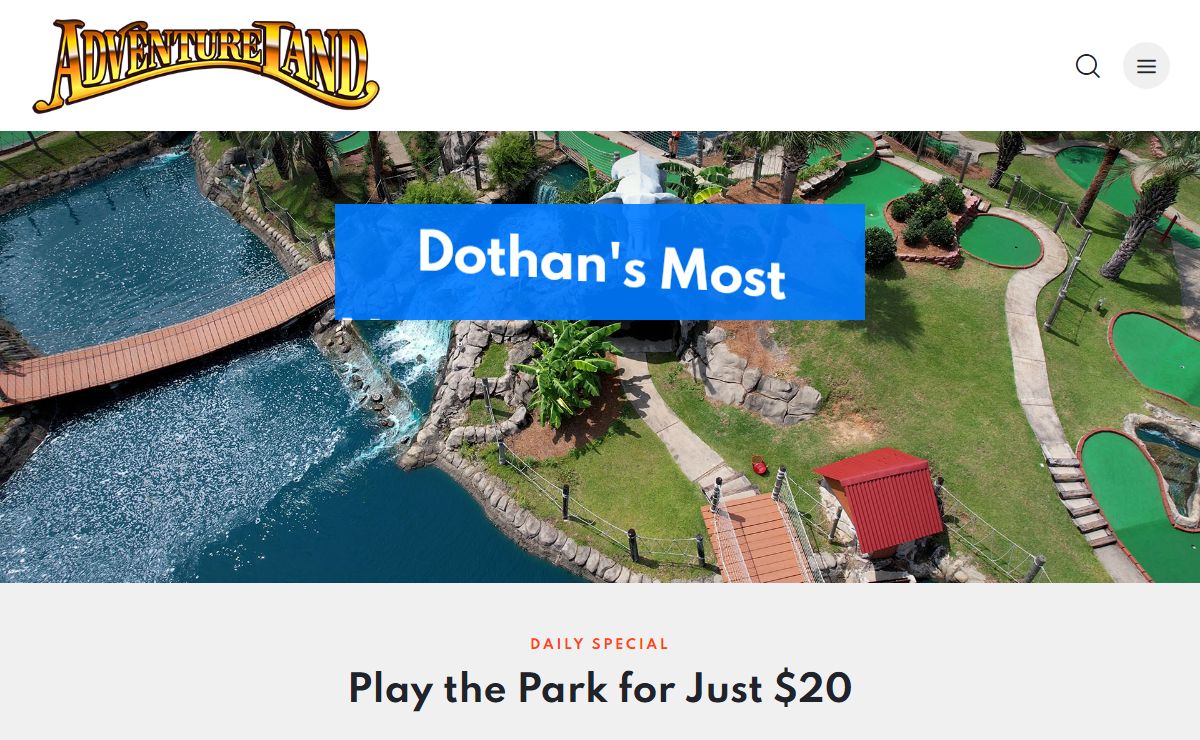 AdventureLand – Dothan's Most Exciting Amusement Park: Go Carts, Putt-Putt, Bumper Boats, & Arcade