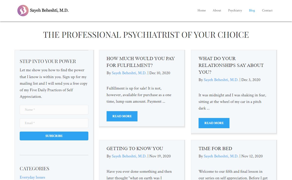 Professional Psychiatrist, Orange County, CA