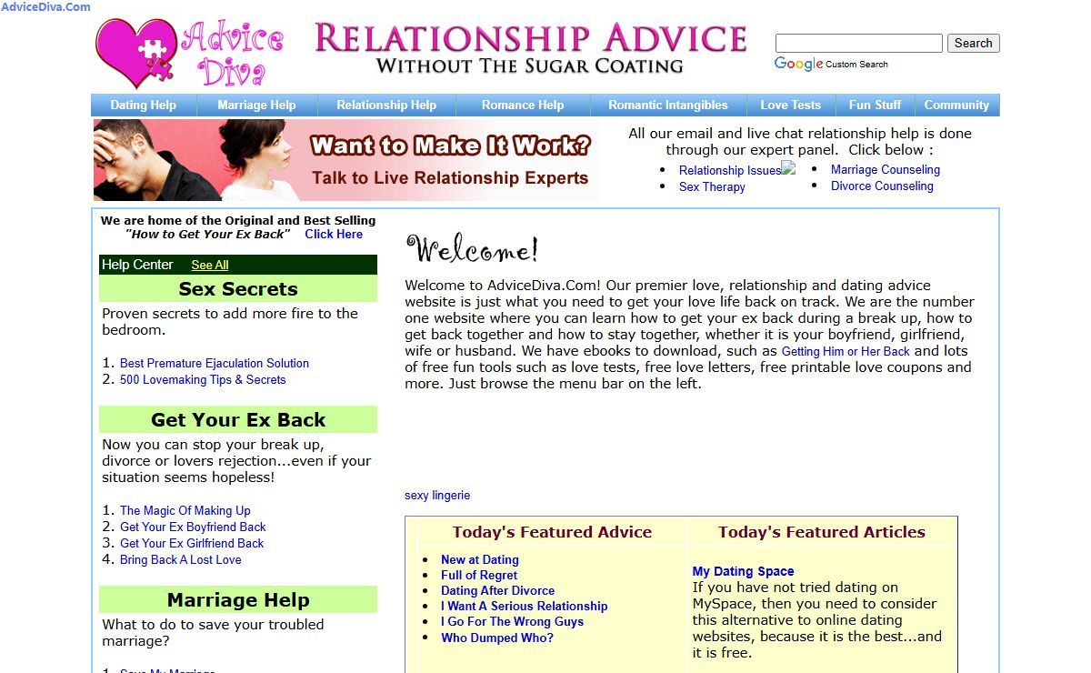 Love and Relationship Advice | AdviceDiva.com