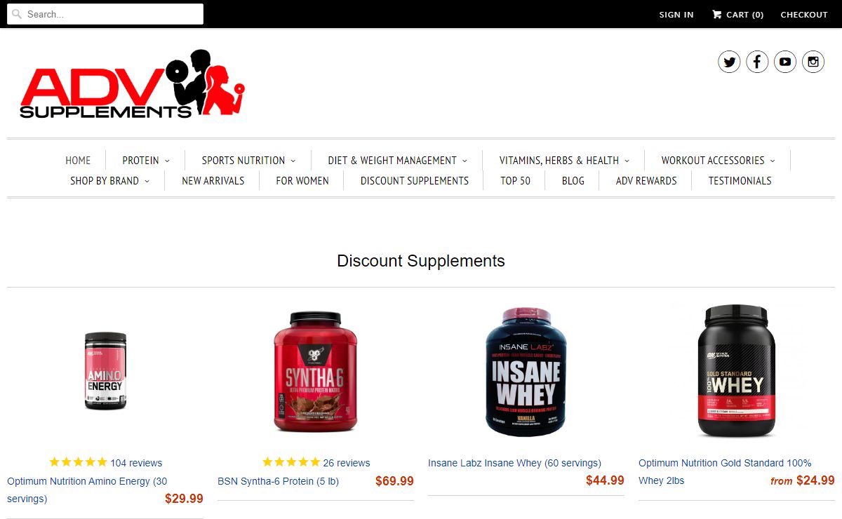 Discount Supplements and Sports Nutrition - ADVSupplements.com