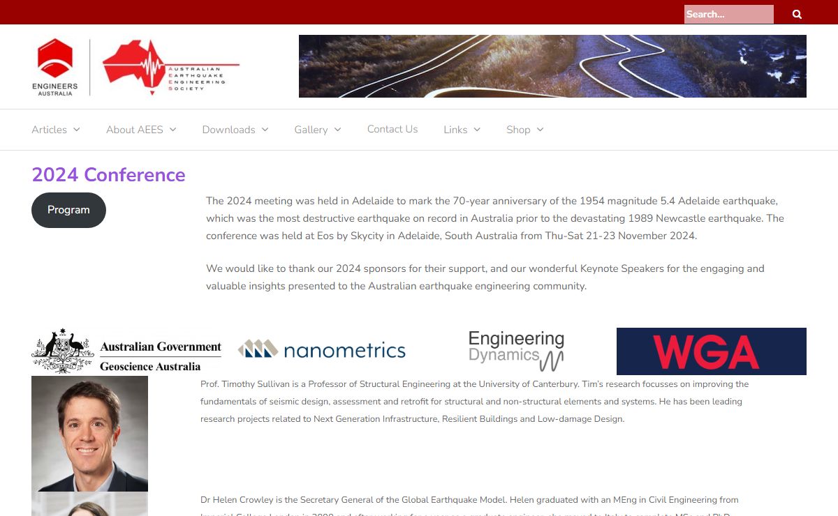 Australian Earthquake Engineering Society – AEES is a technical society of Engineers Australia
