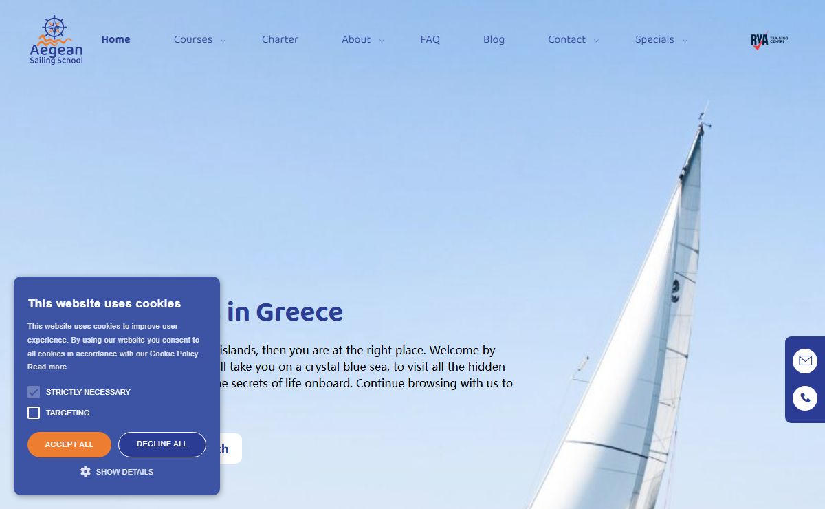Aegean Sailing School: RYA Sailing Courses in Greece