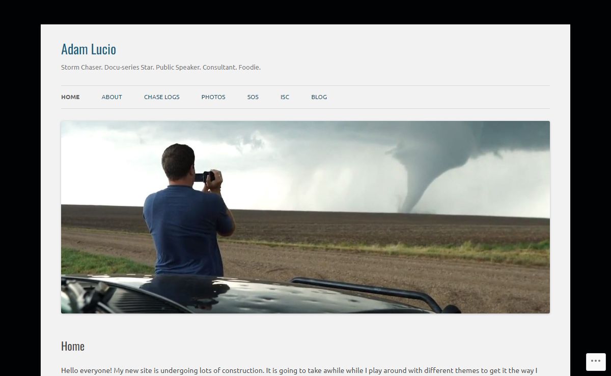 Adam Lucio | Storm Chaser. Docu-series Star. Public Speaker. Consultant. Foodie.