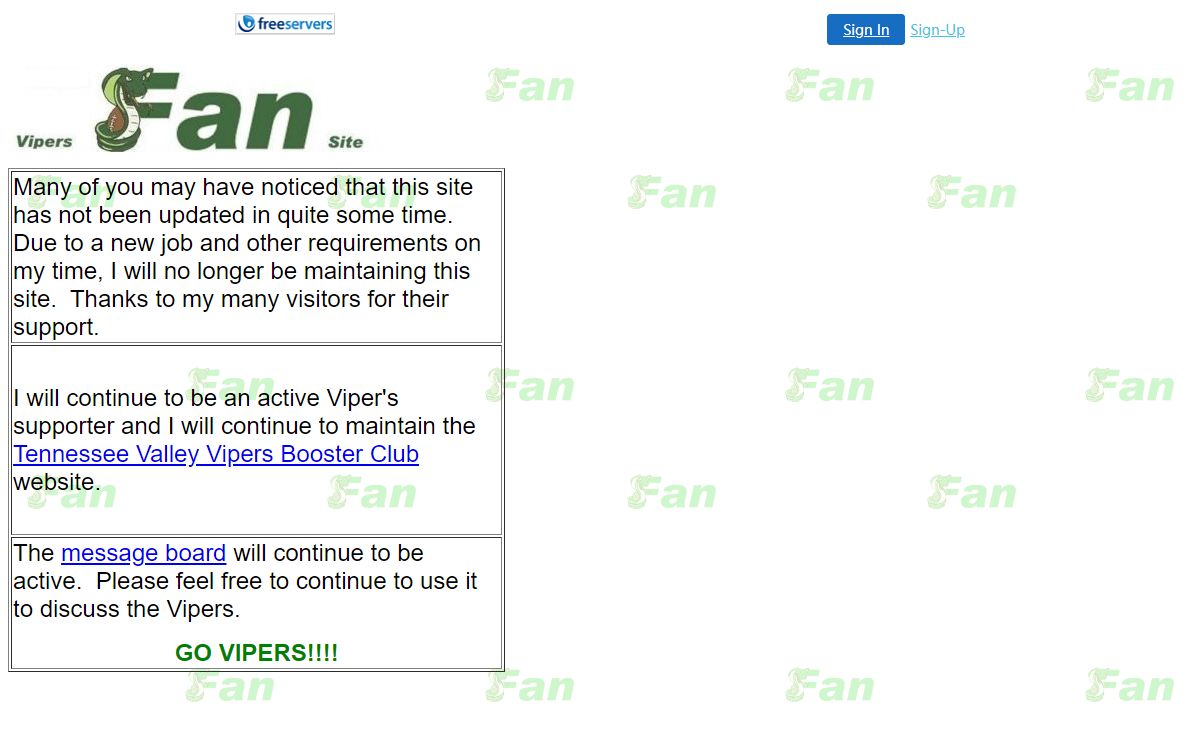 Vipers Fan Site