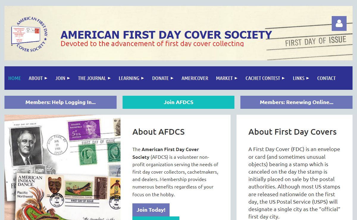 American First Day Cover Society - Home