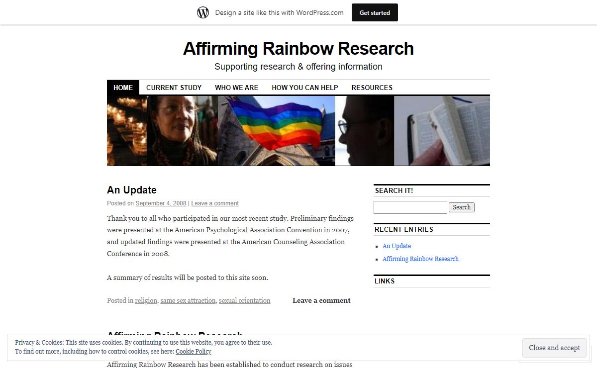 Affirming Rainbow Research | Supporting research & offering information