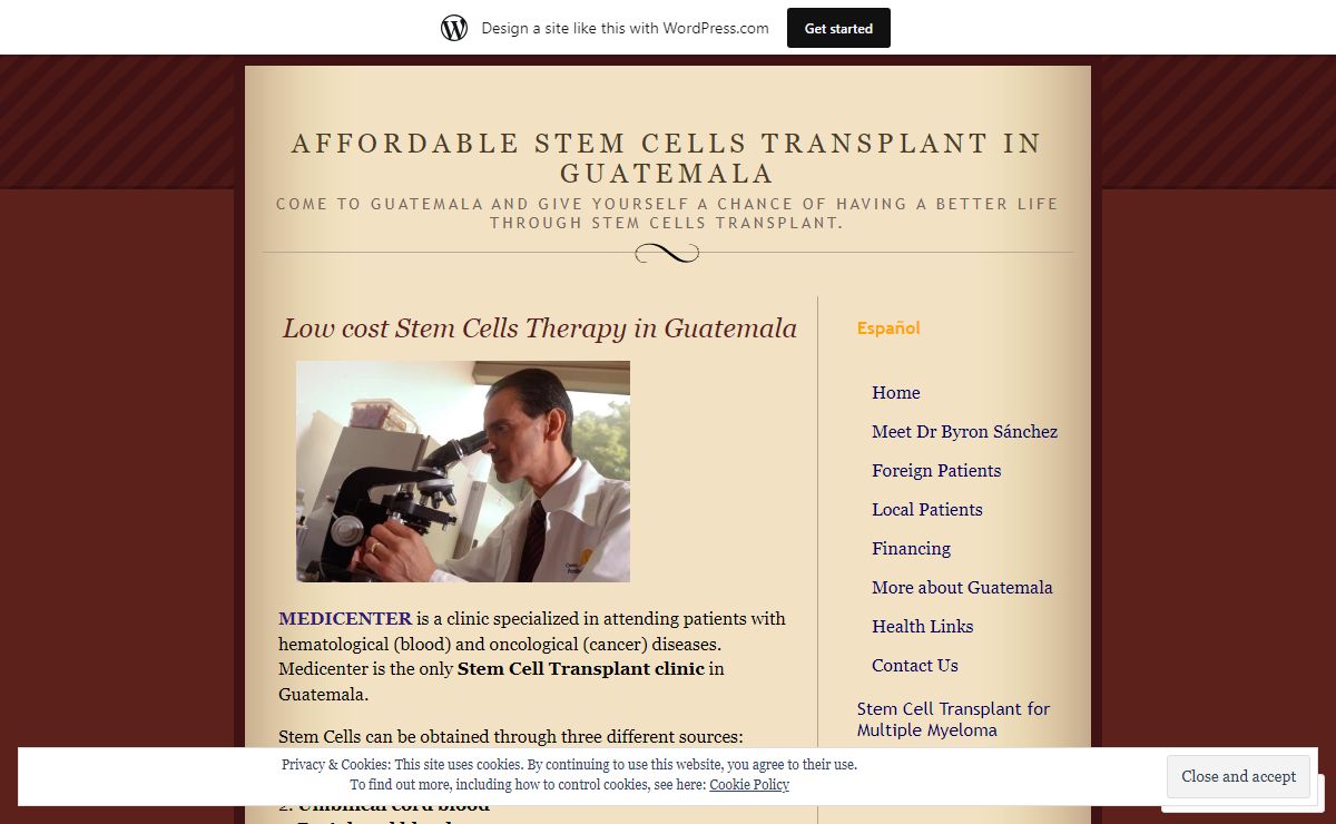 Affordable Stem Cells Transplant in Guatemala | Come to Guatemala and give yourself a chance of having a better life through Stem Cells Transplant.