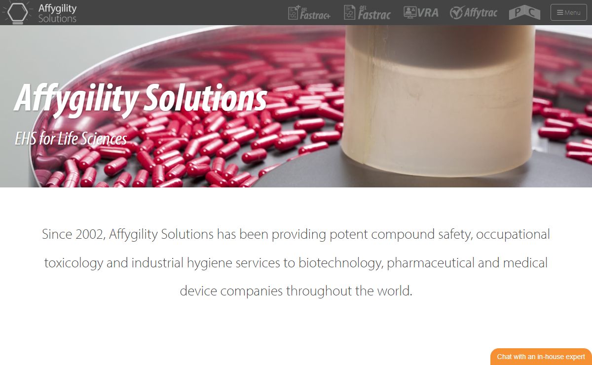 Affygility Solutions – EHS Compliance Management Software, Potent Compound Safety, Occupational Toxicology, Industrial Hygiene