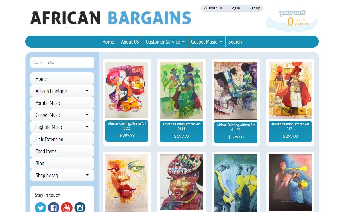 African Bargains | African Market Place, African Goods, Music And Accessories