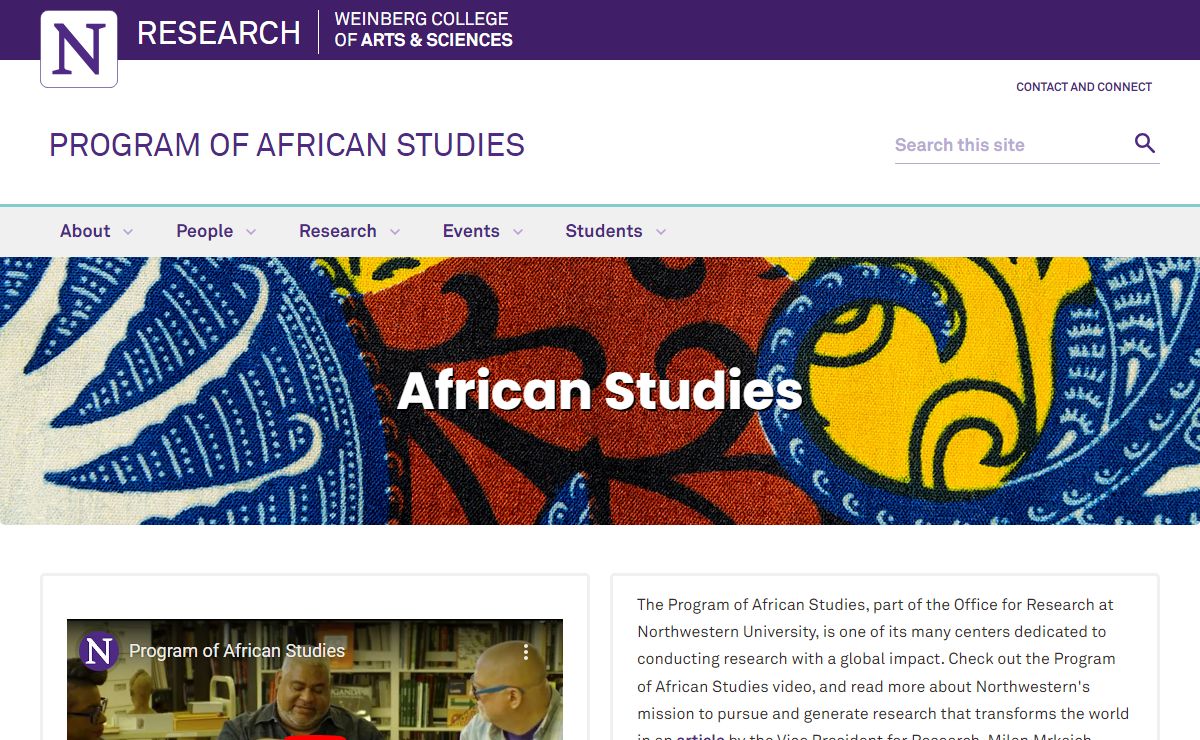 Program of African Studies - Northwestern University