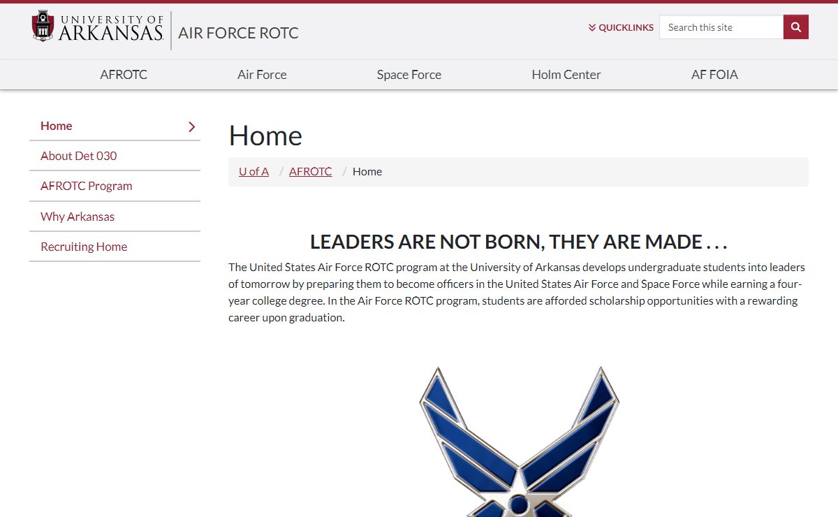 Home | AFROTC | University of Arkansas