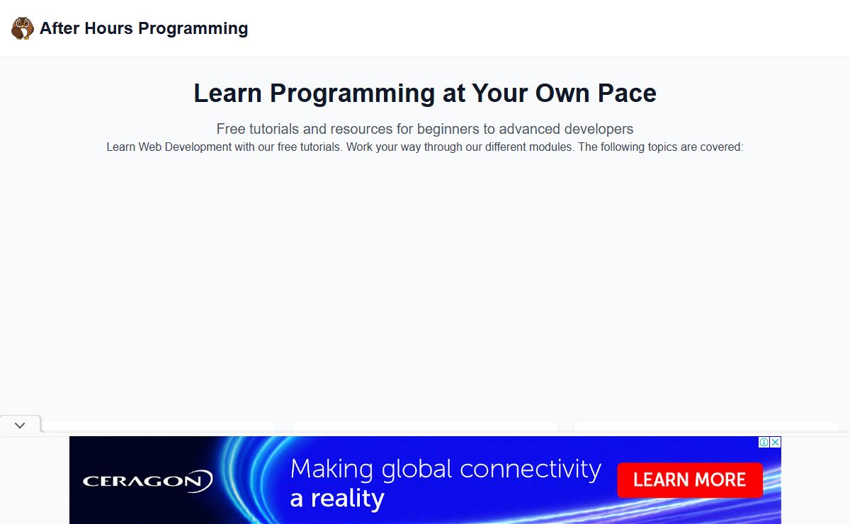 After Hours Programming