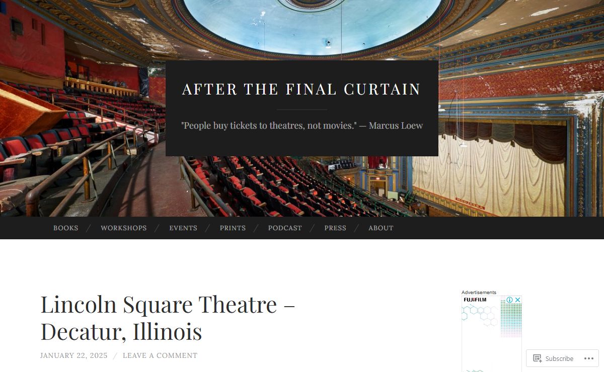 After the Final Curtain | "People buy tickets to theatres, not movies." — Marcus Loew