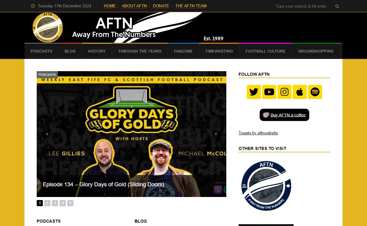 AFTN – The Unofficial East Fife FC Website