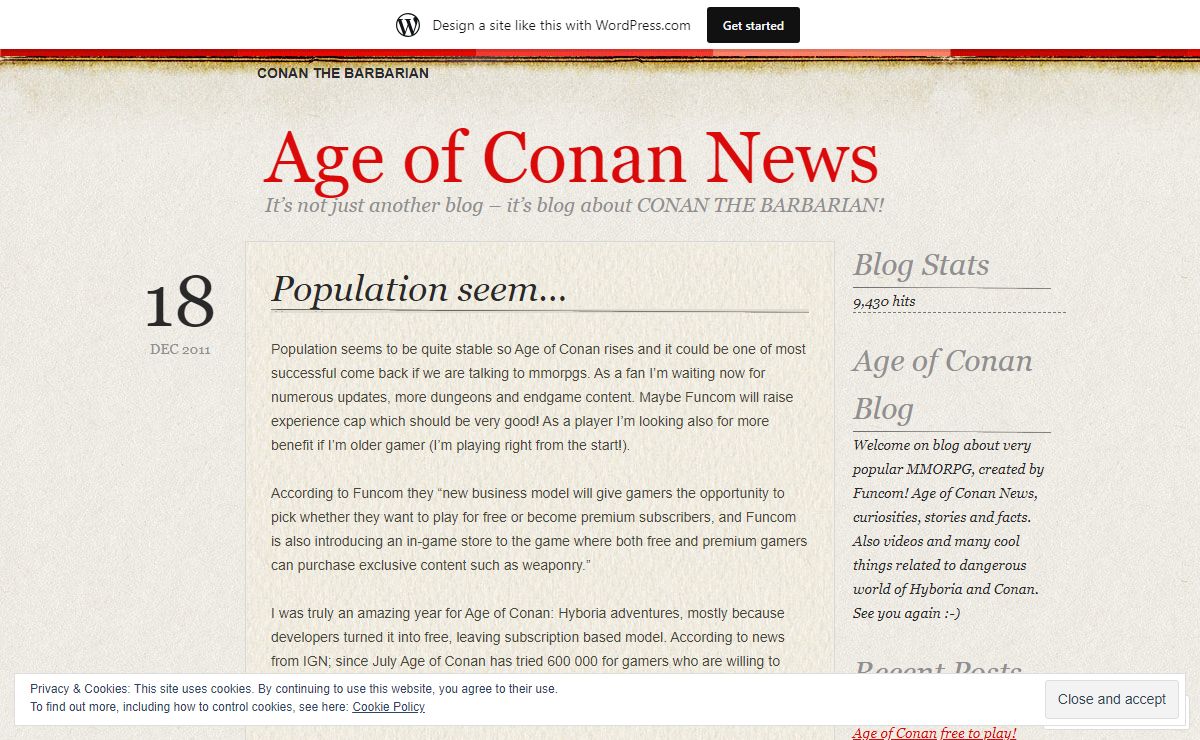 Age of Conan News | It’s not just another blog – it’s blog about CONAN THE BARBARIAN!