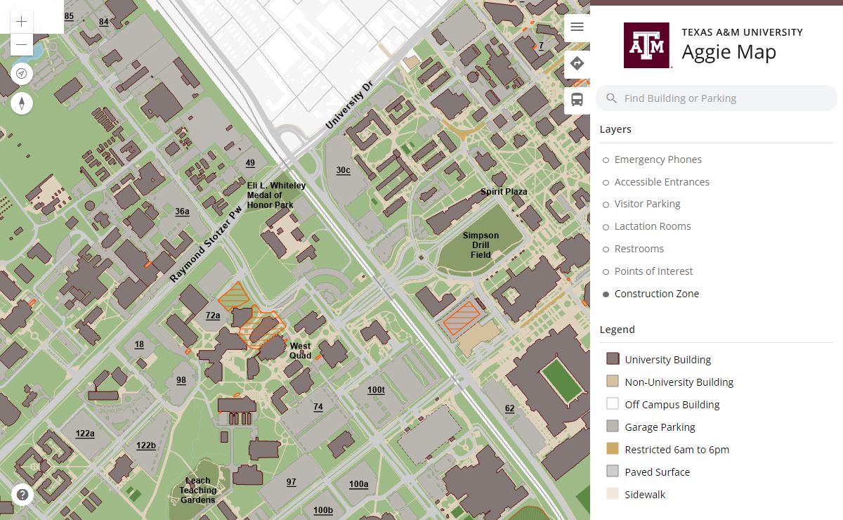 Aggie Map - Texas A&M University