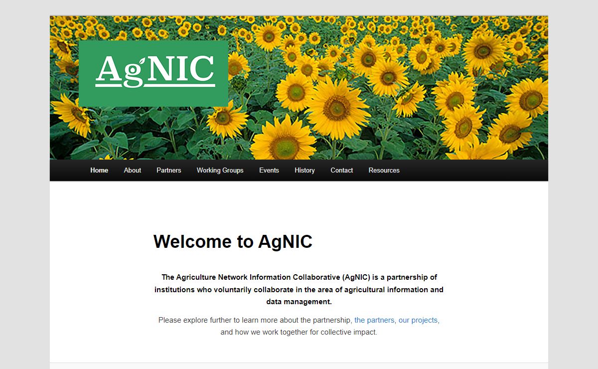 AgNIC | A collaboration among libraries and organizations that promotes access to authoritative agricultural information and data.