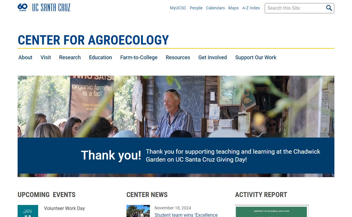 Center for Agroecology: Growing sustainable food systems