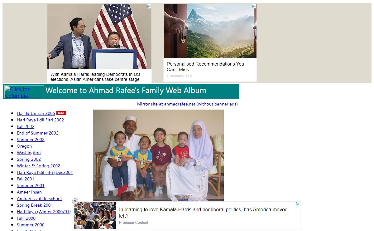 Ahmad Rafee's Family Web Page