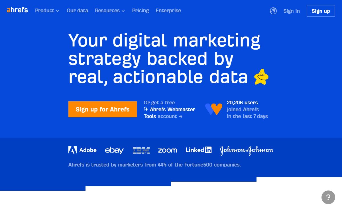 Ahrefs—Marketing Intelligence Tools Powered by Big Data.