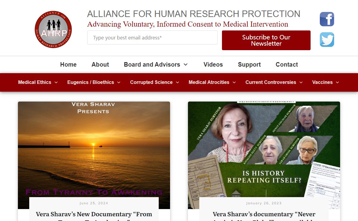 Alliance for Human Research Protection – Advancing Voluntary, Informed Consent to Medical Intervention
