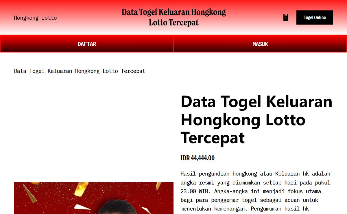 Data Togel Keluaran Hongkong Lotto Tercepat