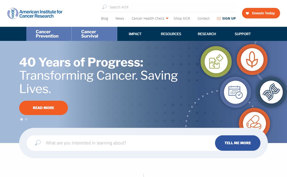 American Institute for Cancer Research - Prevention and Survivorship