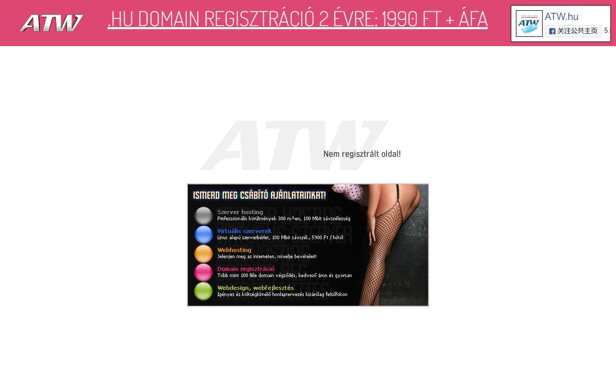 Nem regisztrált oldal!