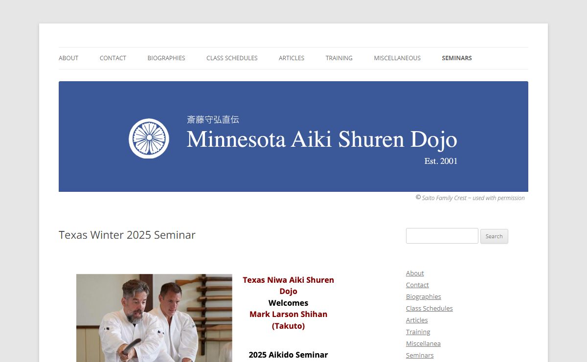 Minnesota Aiki Shuren Dojo | Traditional Japanese Aikido Dojo, right here in Minnesota