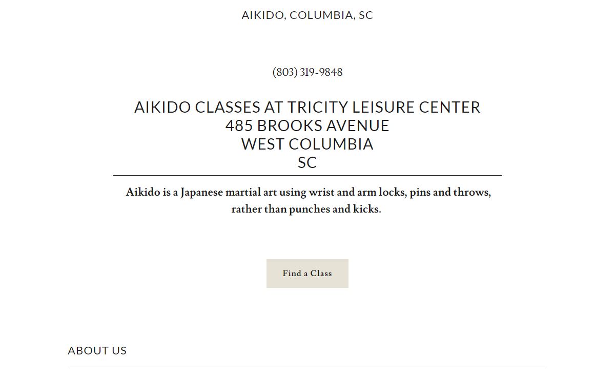 Aikido, Columbia, SC