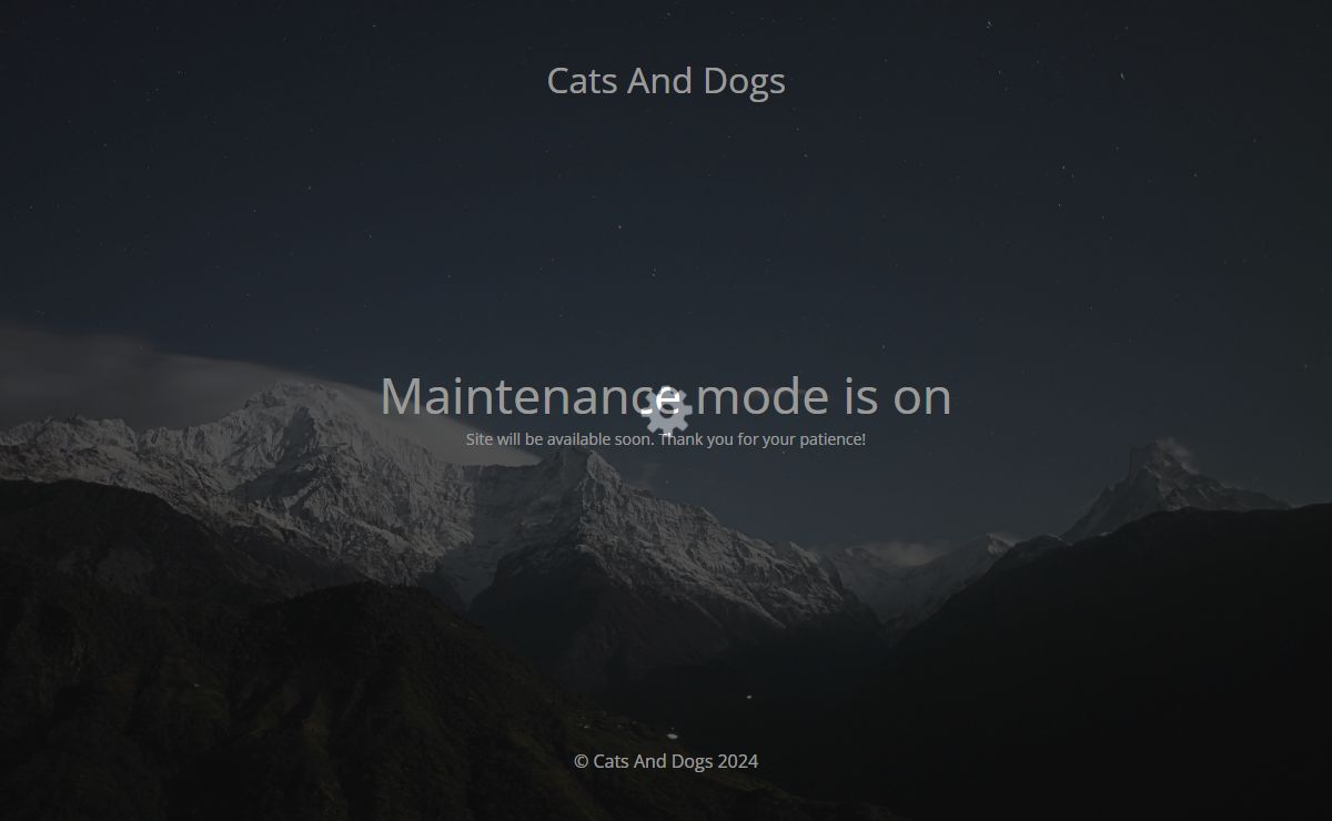 Site is undergoing maintenance