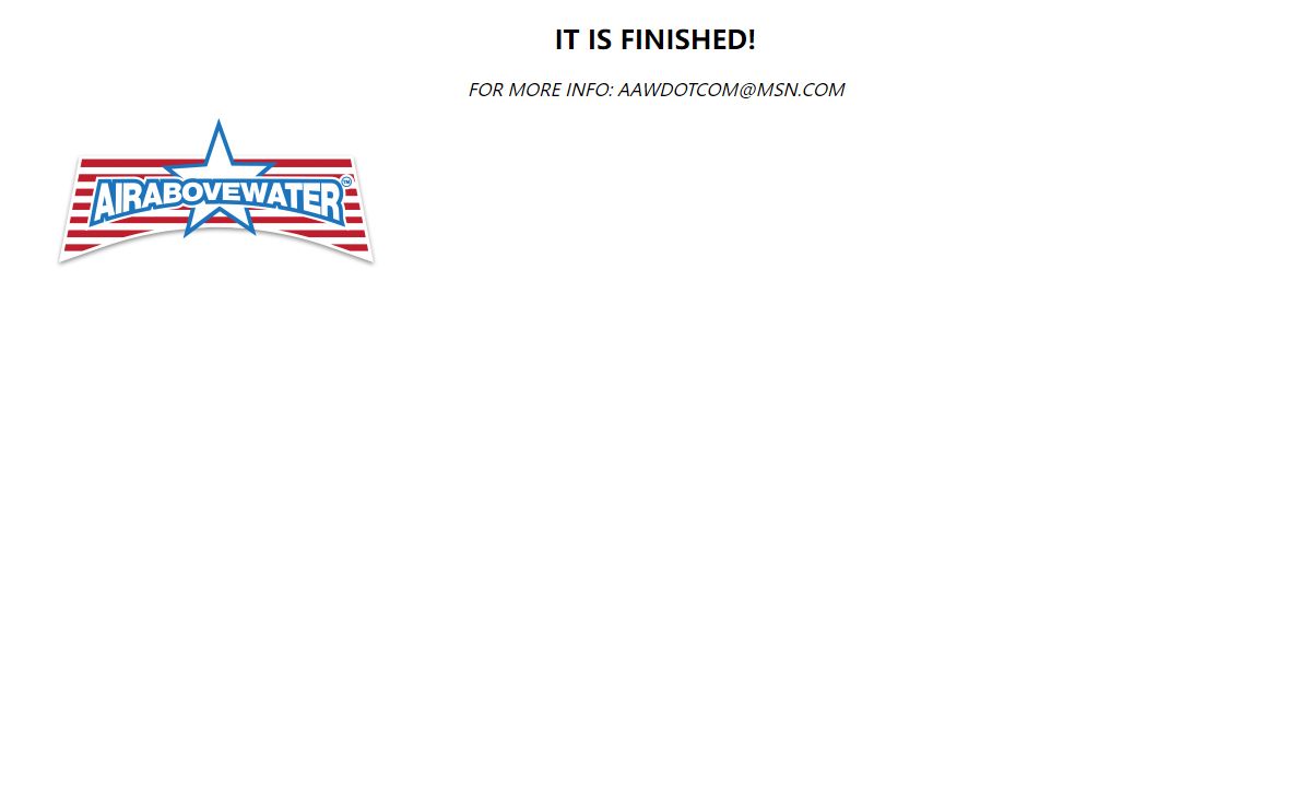 It is finished!