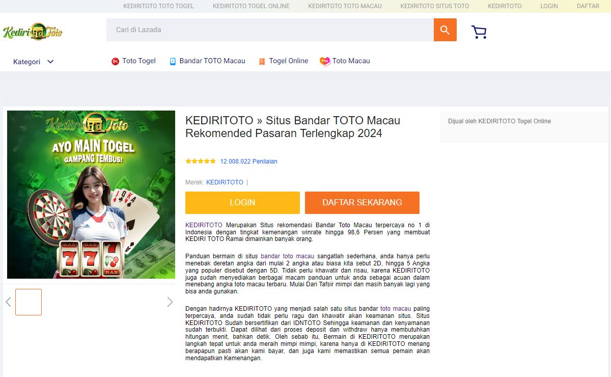 KEDIRITOTO » Situs Bandar TOTO Macau Rekomended Pasaran Terlengkap 2024