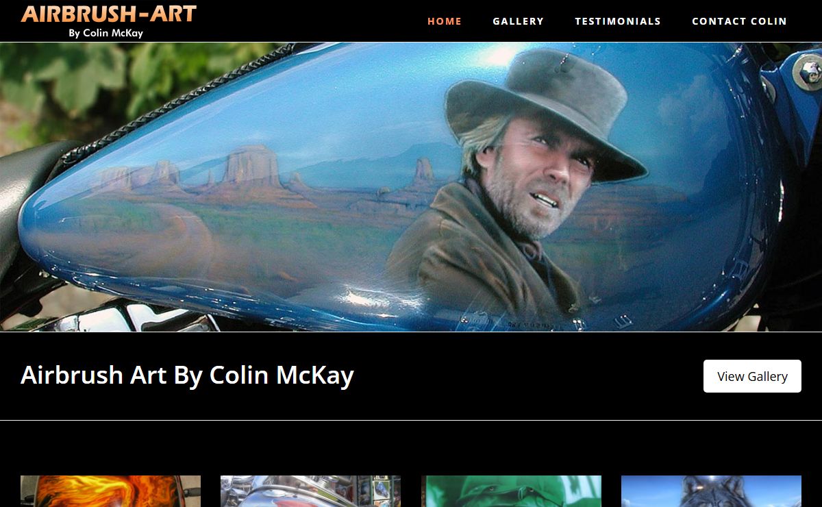 Airbrush Art by Colin McKay - Airbrushing Motorcycles, Helmets