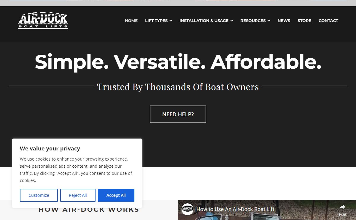 Air-Dock – Manufacturer of Boat Lifts