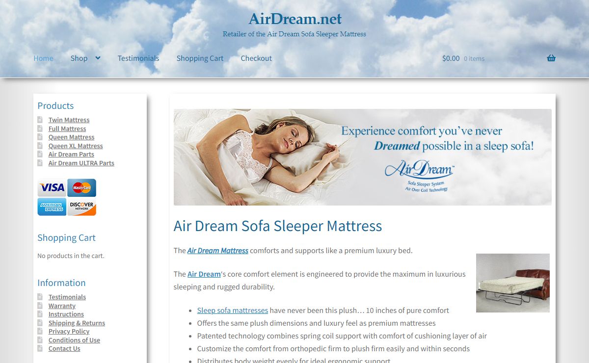Air Dream Sofa Sleeper Mattress - AirDream.net