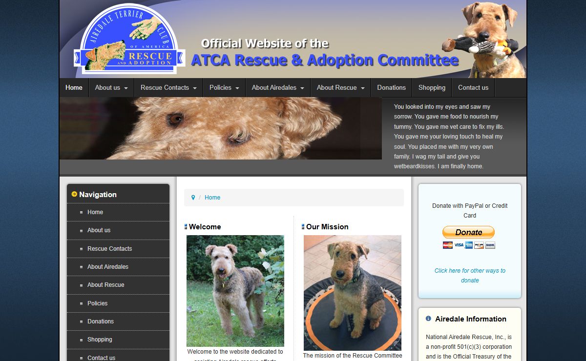 Airedalerescue.net - National Airedale Rescue (USA)